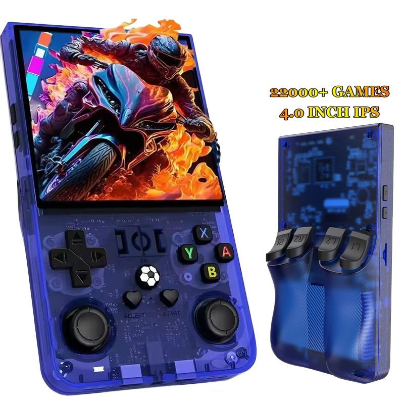 R36MAX Handheld Game Console, Portable Gaming Console 4.0” IPS HD Screen 128 GB