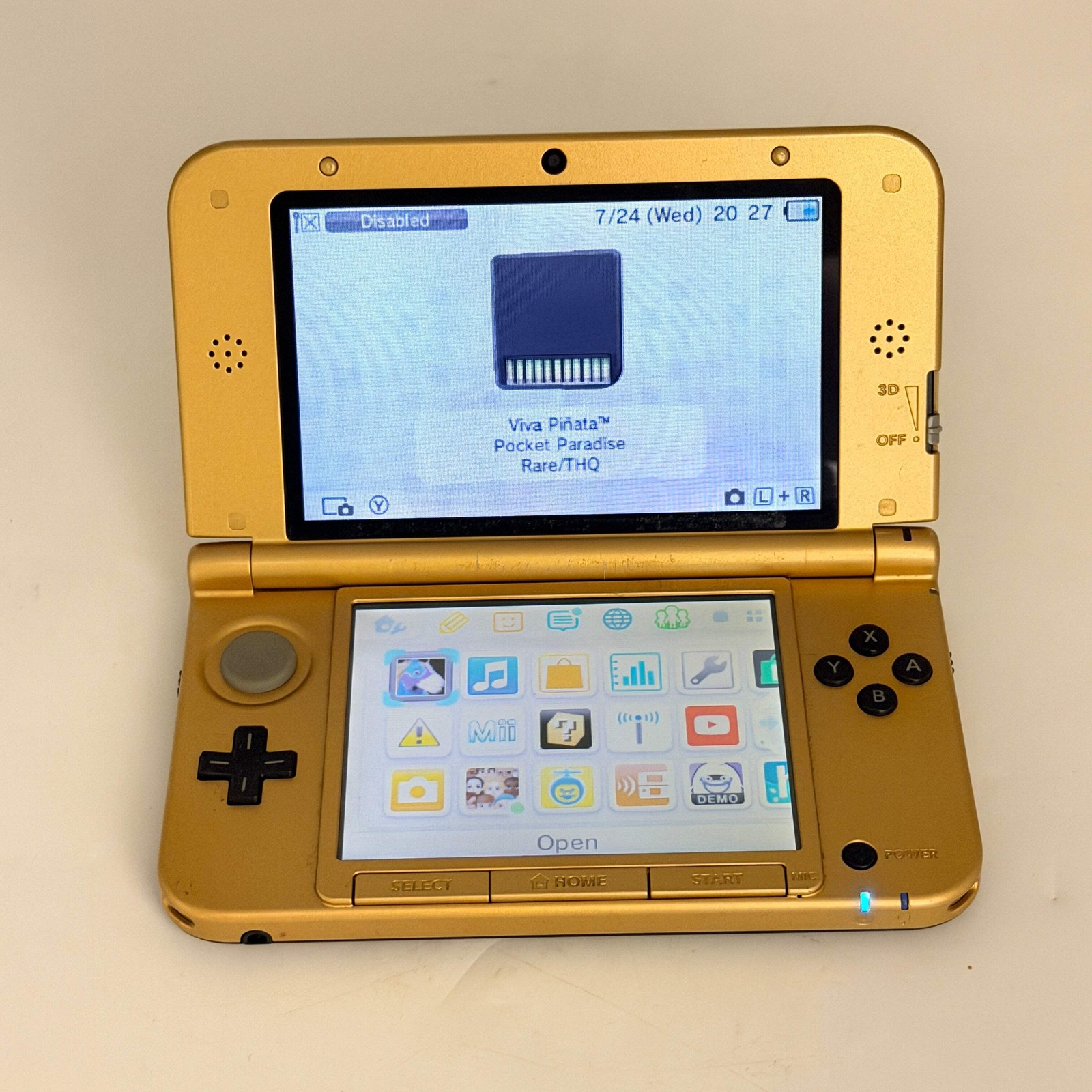 Nintendo 3DS XL Zelda Edition SPR-003 Black Console Only Tested Working Used