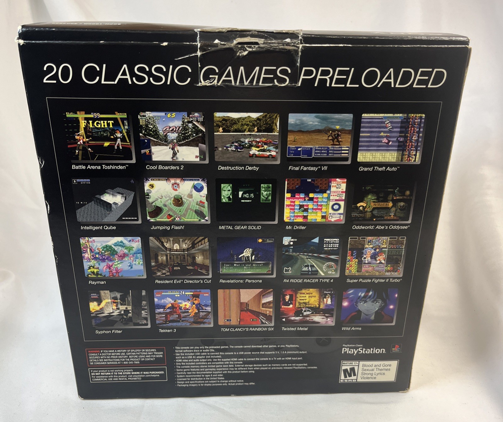 (Box Only) Sony PlayStation Classic Mini 2018 Edition Video Game Console PS1