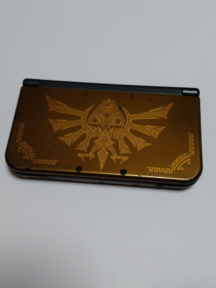 Nintendo 3DS XL Hyrule Edition Zelda Gold Console Japan Used AC Adapter Test