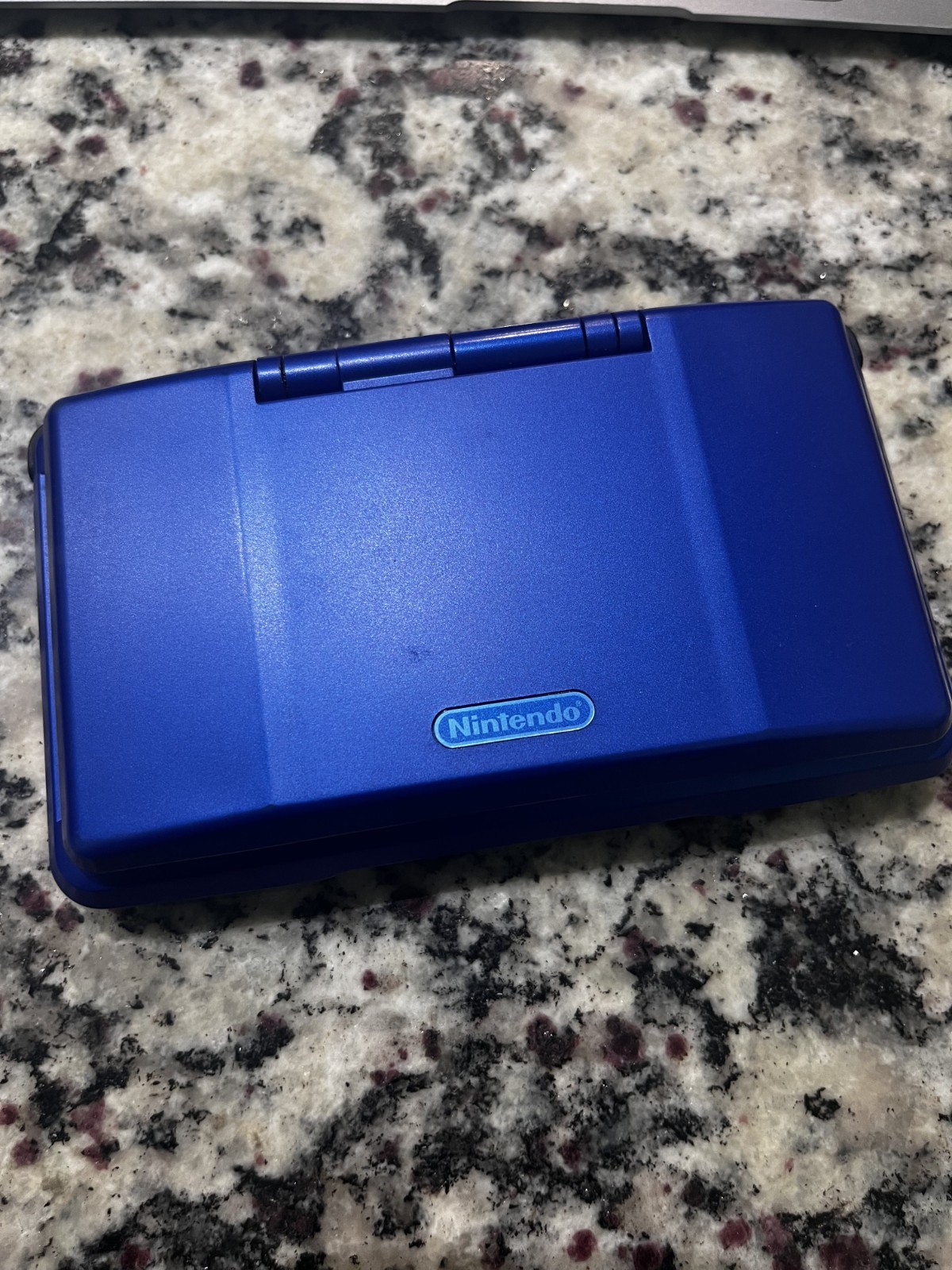 Original Nintendo DS Console Electric Blue Fat NTR-001 Tested Working No Charger