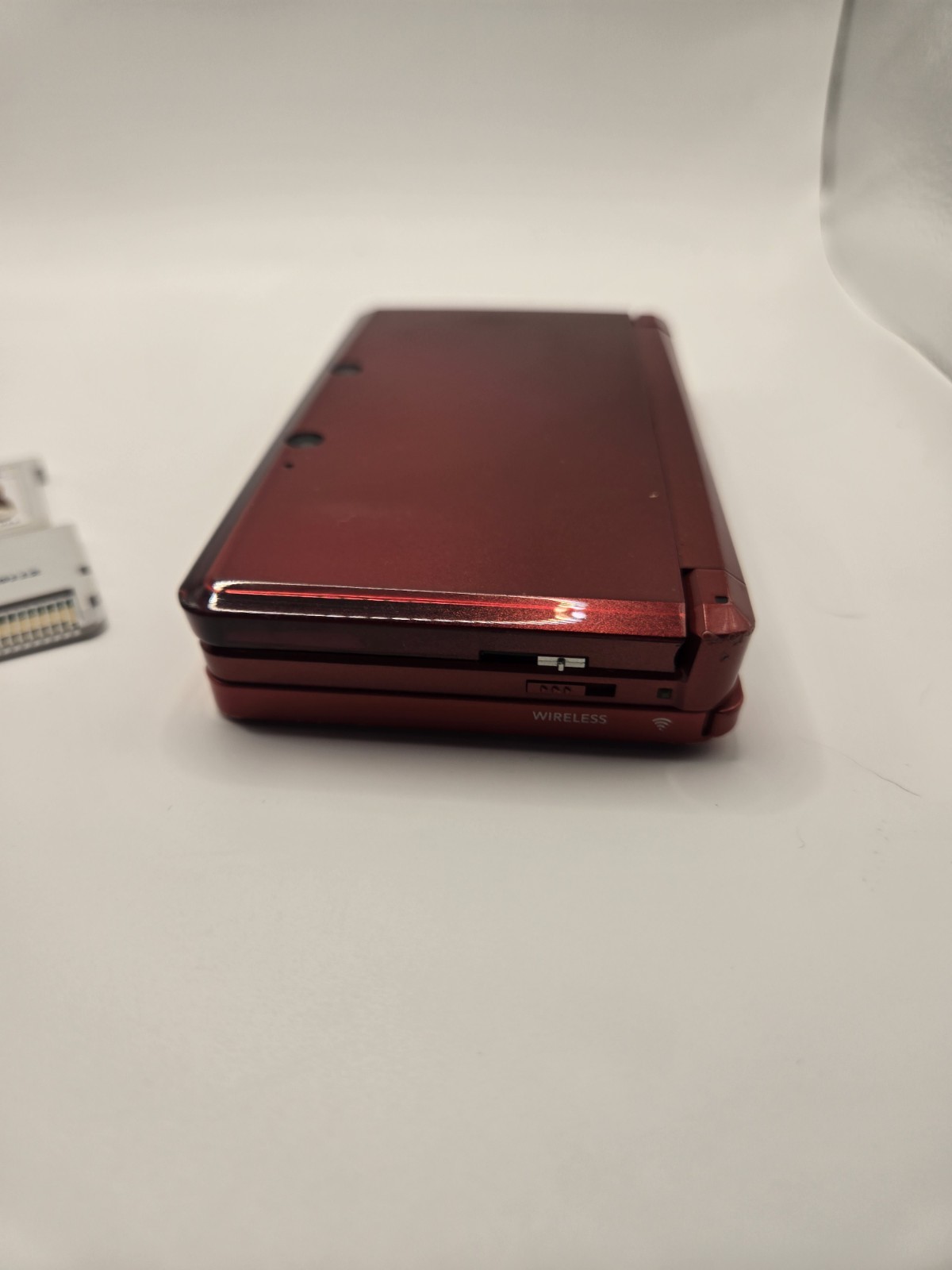 Nintendo 3DS Metallic Red Console System with 7 GamesNo Charger No Stylus