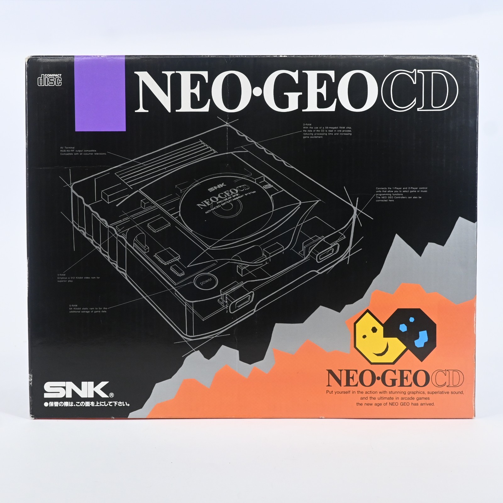 SNK Neo Geo CD Front Loading Console Boxed 2 Controllers Tested Working Japan