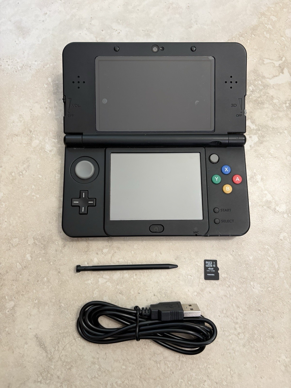 Nintendo New 3DS Black Edition Handheld System Console With Charger USA Seller