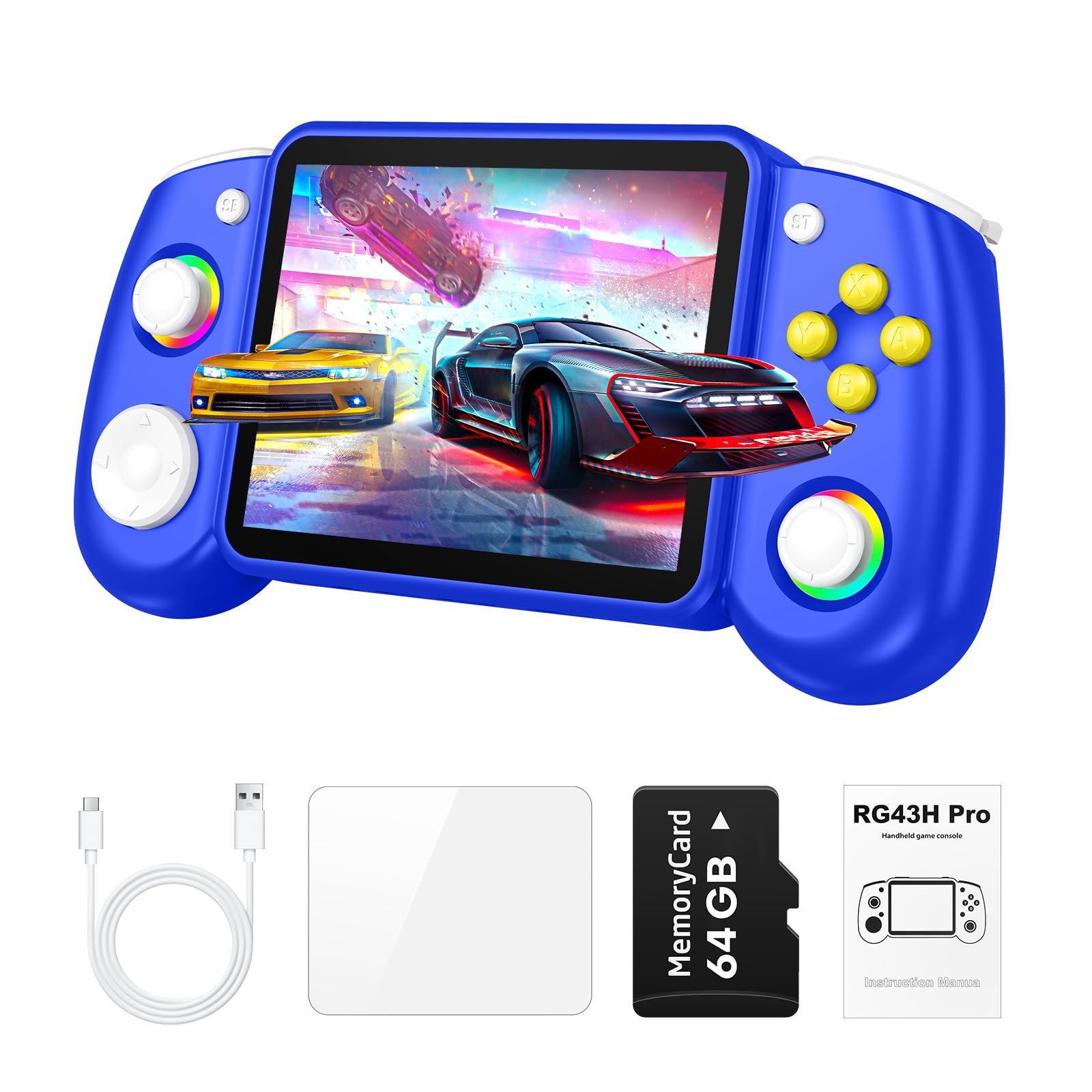 RG43H Pro Retro Handheld Game Console, 4.3 Inch Retro Gaming Console with 400…