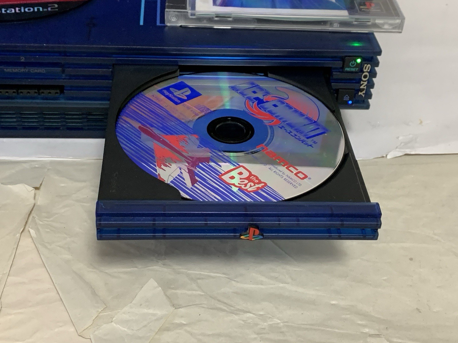PlayStation PS2 SCPH-37000 Ocean Blue ~ FAT CONSOLE Ace Combat Mahjong ~ Repair