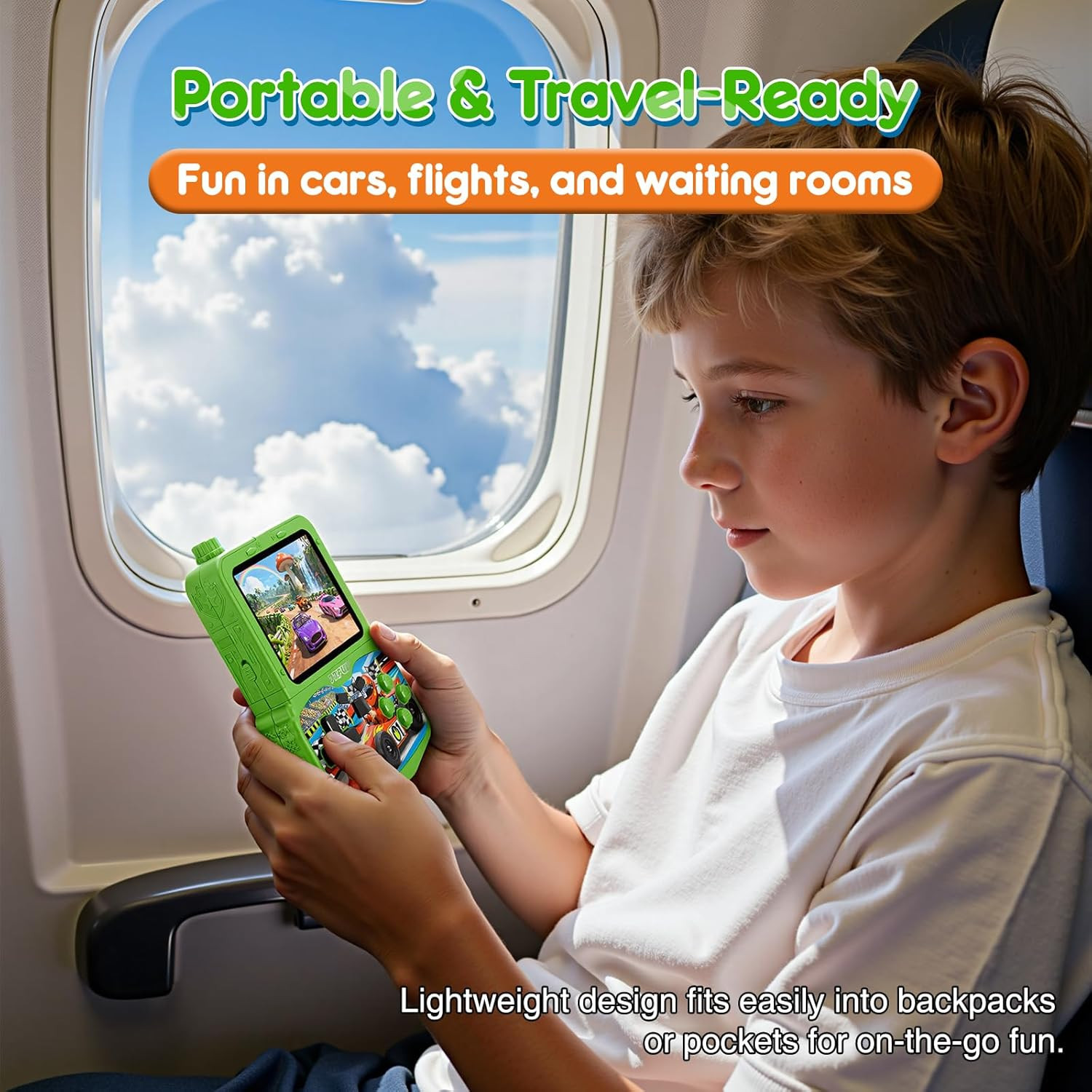Retro Handheld Game Console for Kids, Built-In 220 Classic Games, 3.5” IPS HD S