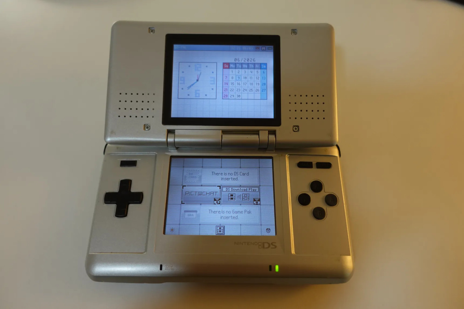 Nintendo DS Silver Handheld System – Good Condition! – TESTED AND WORKING (#4)
