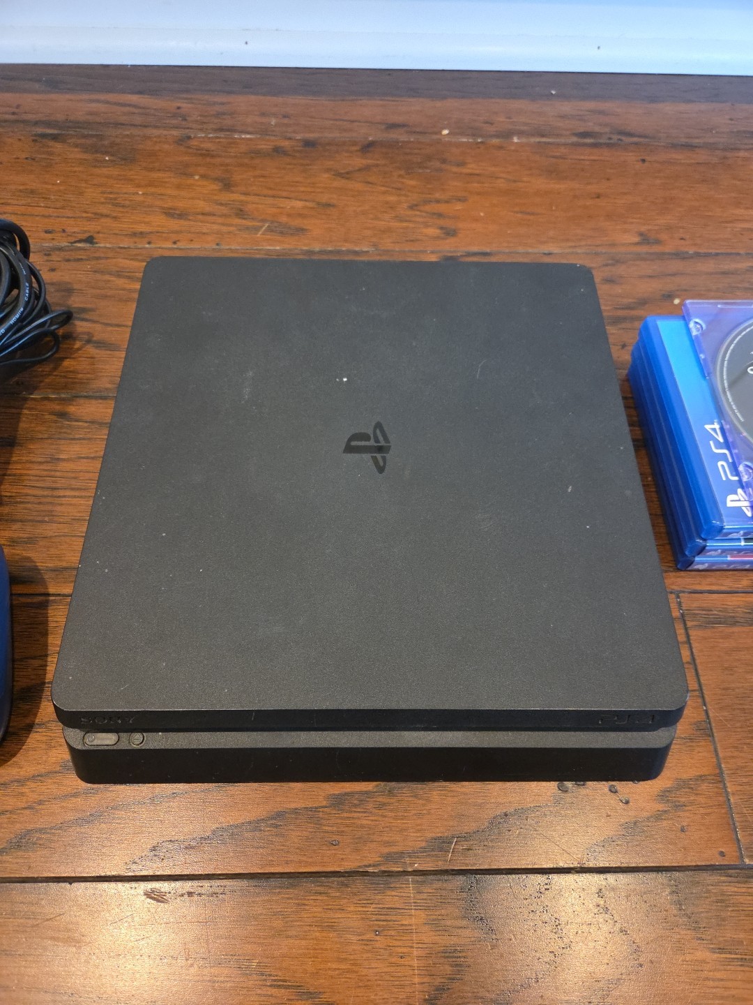 Sony PS4 Slim 1TB CUH-2115B Console + 4 Games And Controller Cords – Tested