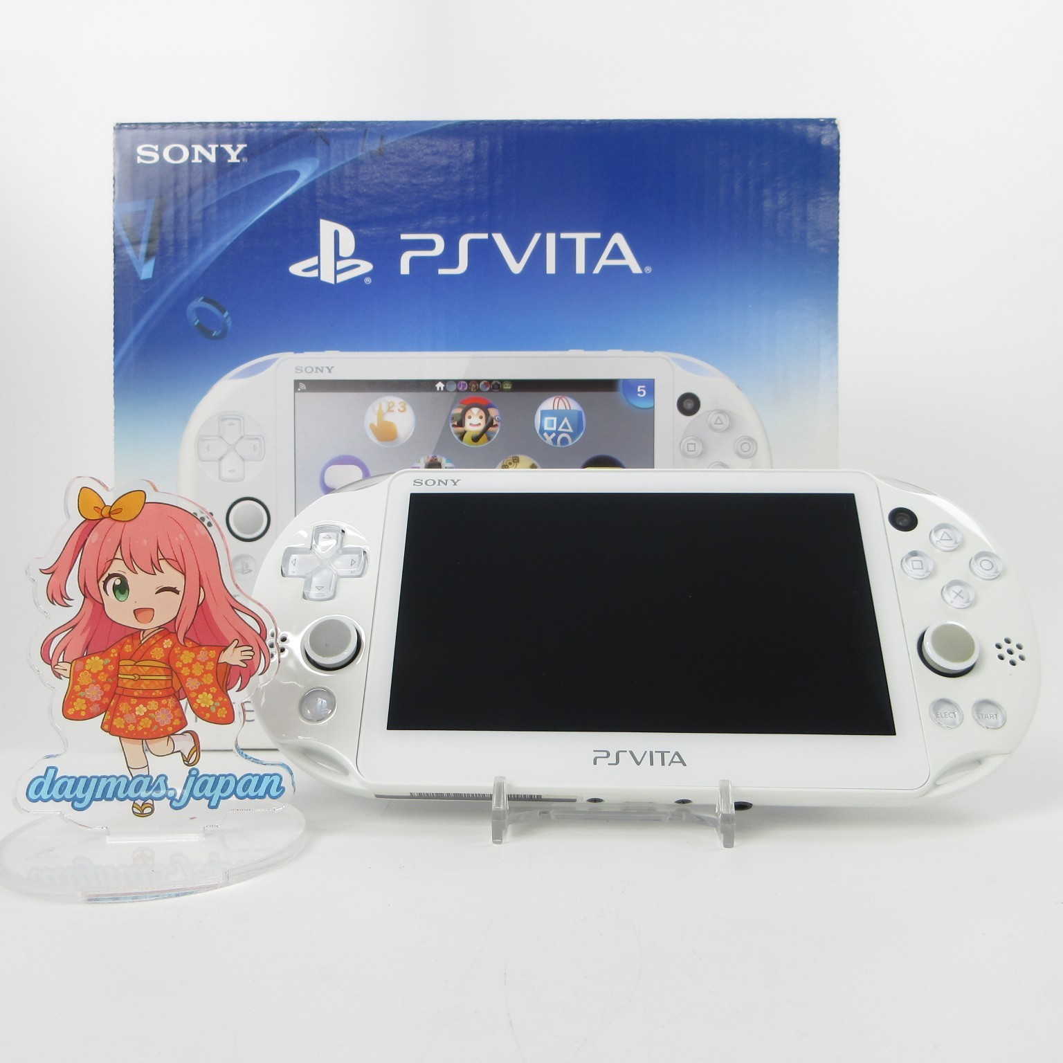 【Excellent】Sony PS Vita PCH-2000 White Wi-Fi Model Console #Arr08/0603/01