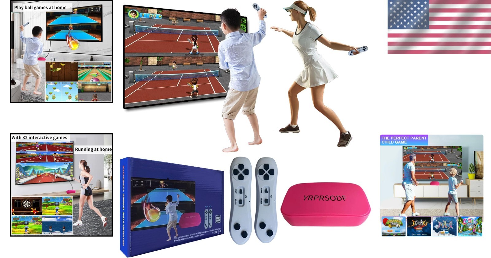 Fun & Interactive Game Console: 100+ Games, HD Output & Somatosensory Control