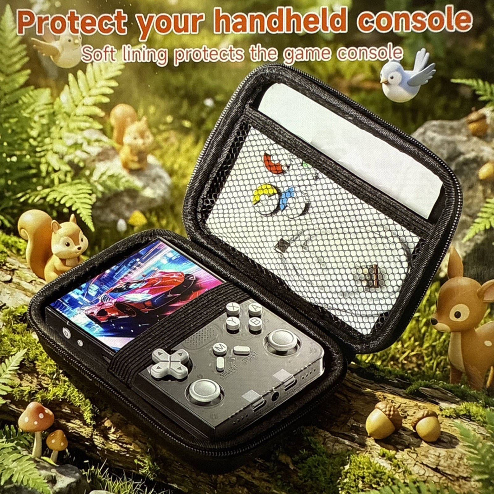 R40 Retro Handheld Game Console 3.5″ IPS Display 128G Dual Power Options W/games