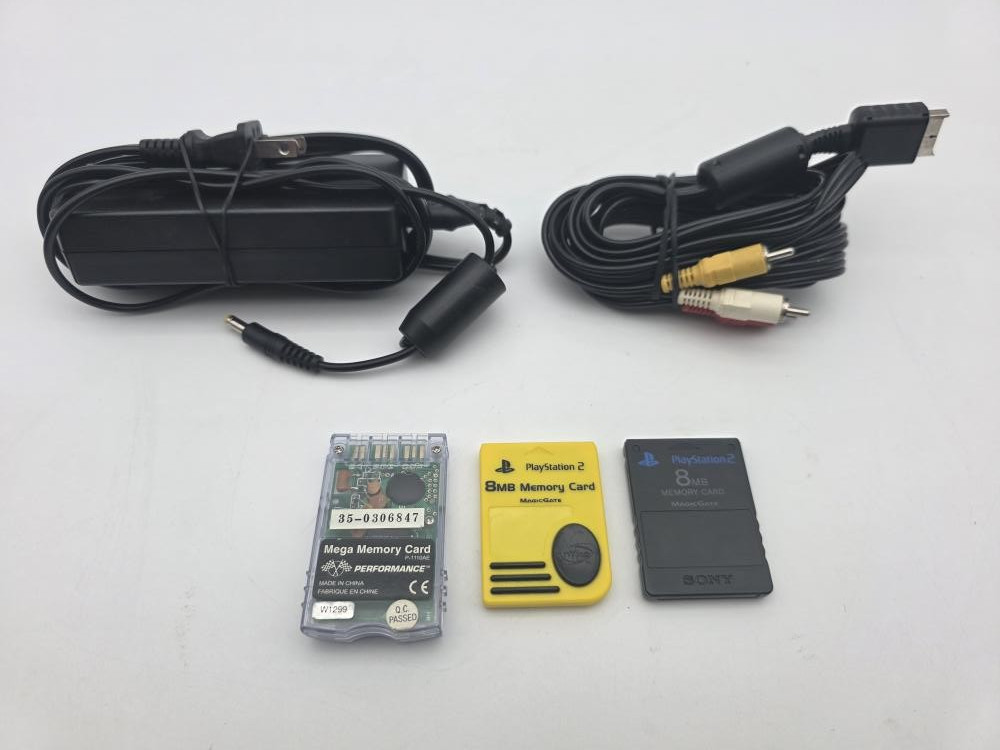 Sony PlayStation 2 PS2 Slim Bundle 14 Games Controller Memory Cards SCPH-75001