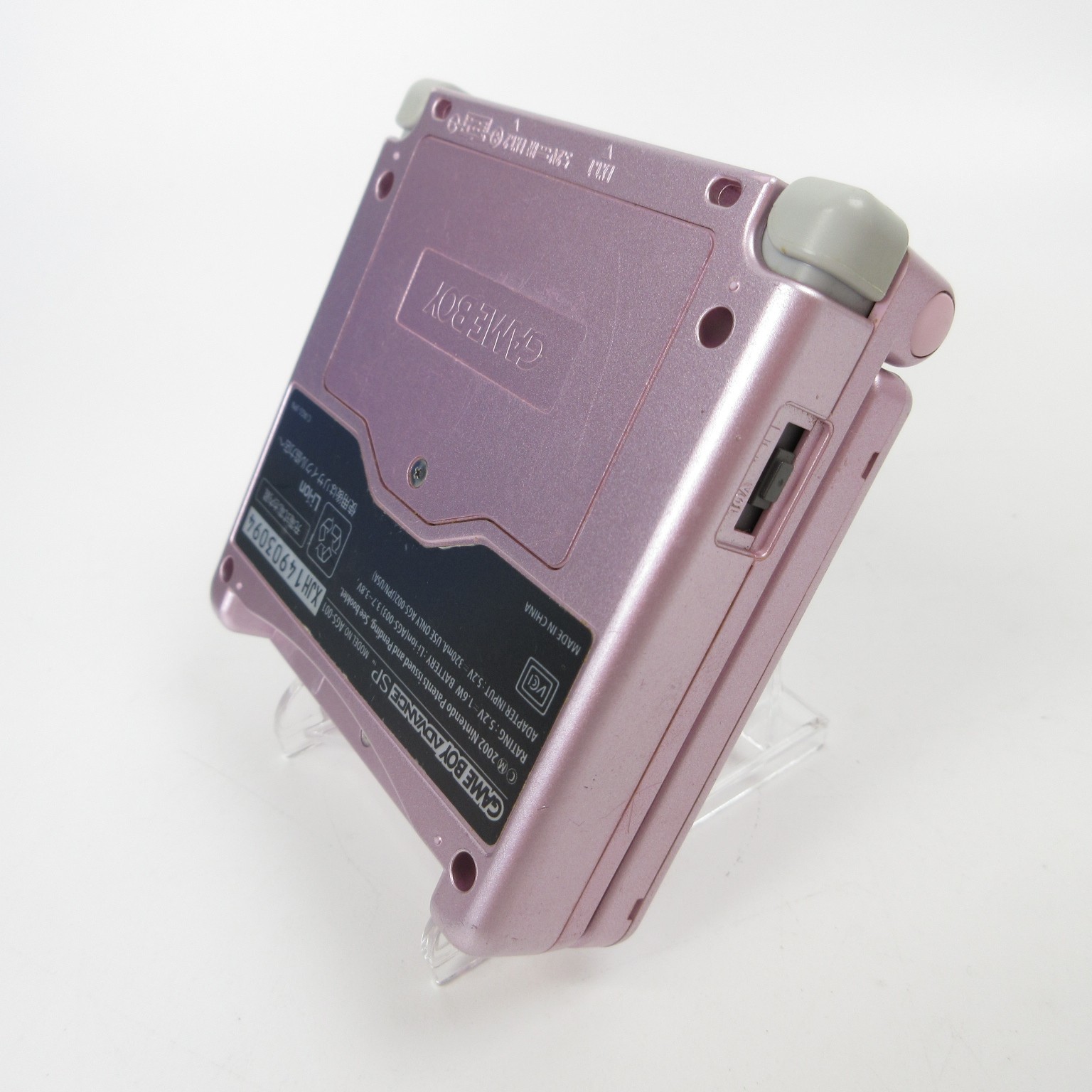 【Excellent】Nintendo GameBoy Advance SP Pearl Pink GBA Console #DEN2/08/0617/01