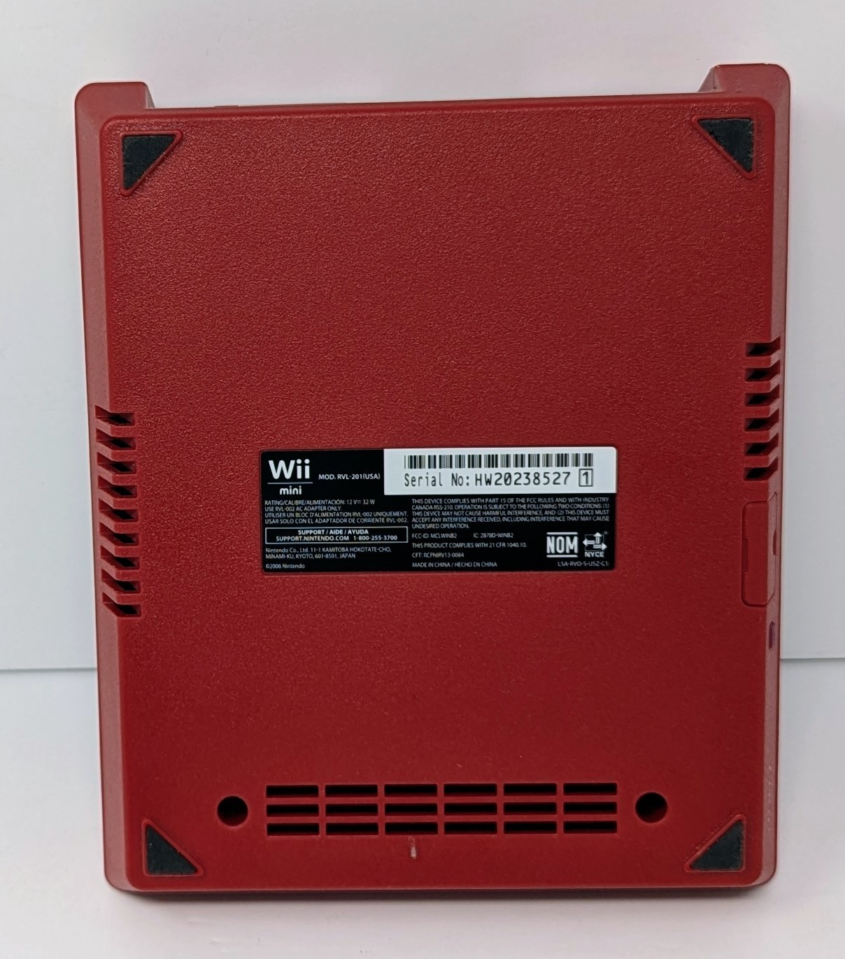 Nintendo Wii Mini Red RVL-201 Console Bundle w/ Crash Mind Over Mutant & More!