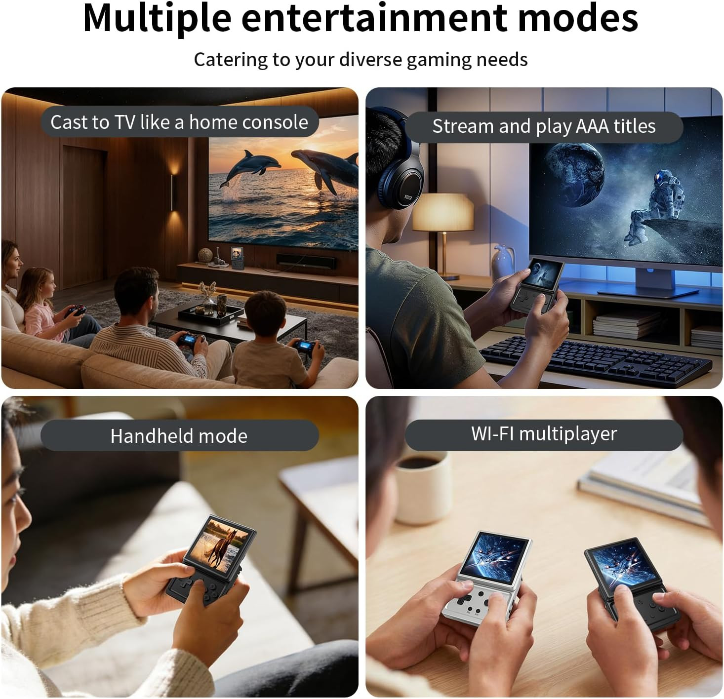 RG Rotate Retro Handheld Game Console, 3.5″ Swivel Screen Android Portable Playe