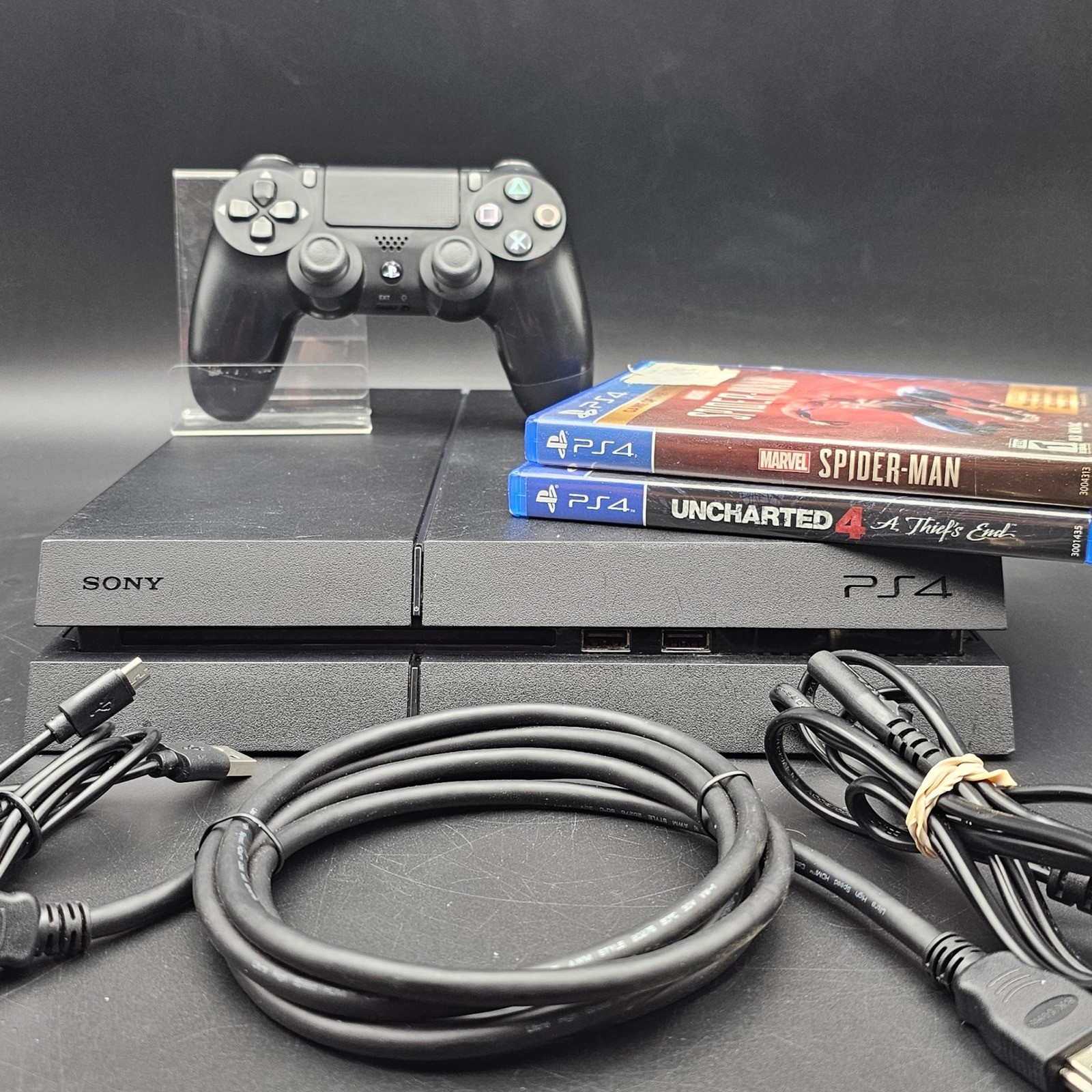 Sony PlayStation 4 PS4 Console 500GB CUH-1215A Black Bundle w/Games & Controller