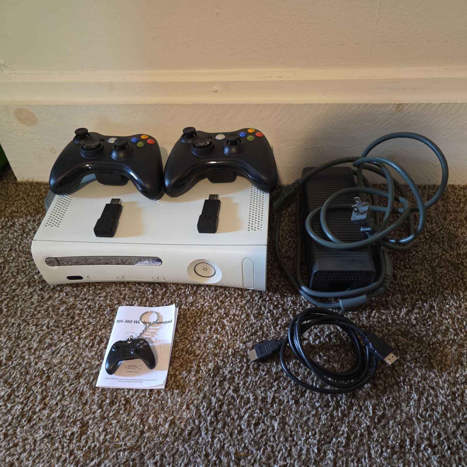 Xbox 360 60GB Console and Controllers with AV/power cords