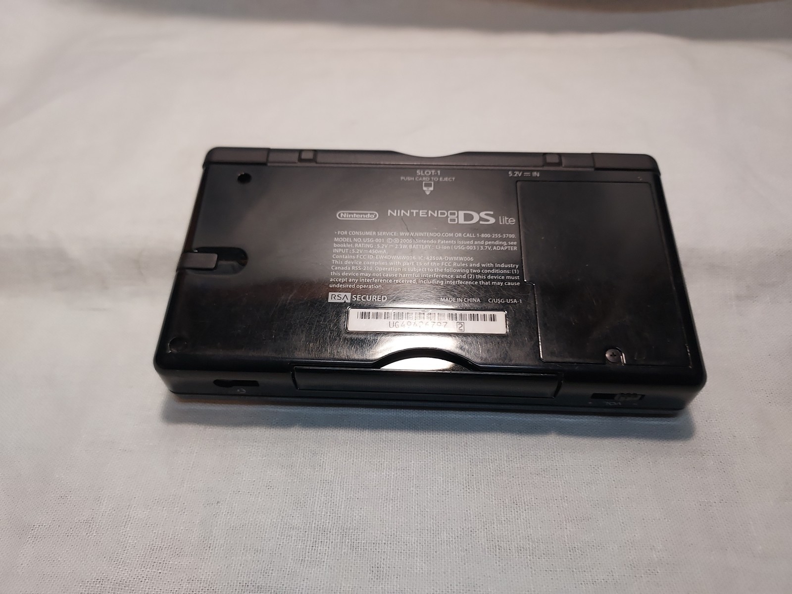 Nintendo DS Lite Handheld System – Onyx Black W/Stylus & Slot 2 Cover