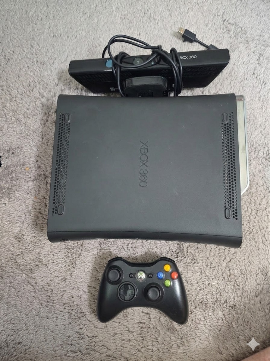Microsoft Xbox 360 Home Console Bundle Kinect Controller HDMI 1080p NTSC-U/C