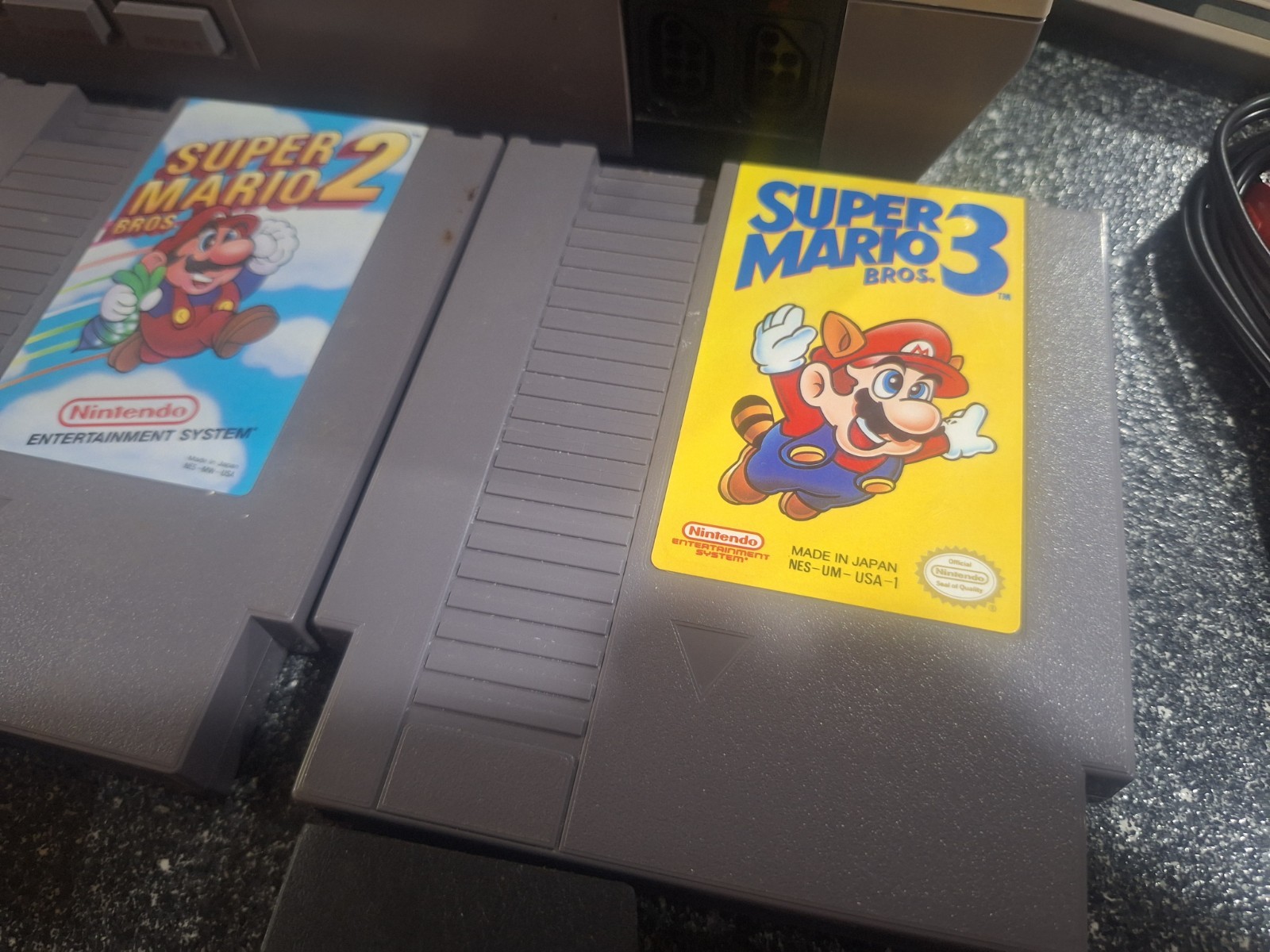 Original NES Nintendo Console Bundle With MARIO 1 2 3 TRILOGY Games TESTED