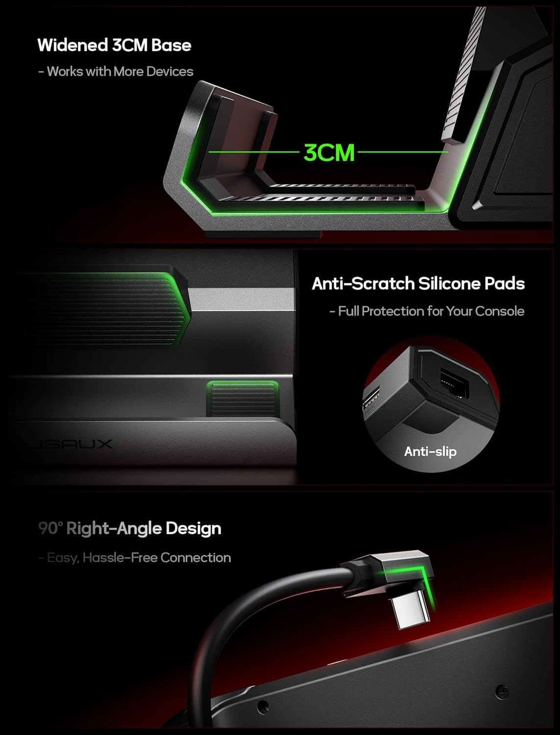 Upgraded 5-in-1 Docking Station for Steam Deck, ROG Ally X, & Legion Go 4K@120Hz