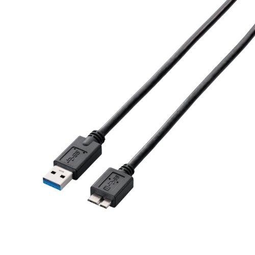 ELECOM USB Cable [microB] USB 3.0 USB A Male to microB Male Standard 2m Black