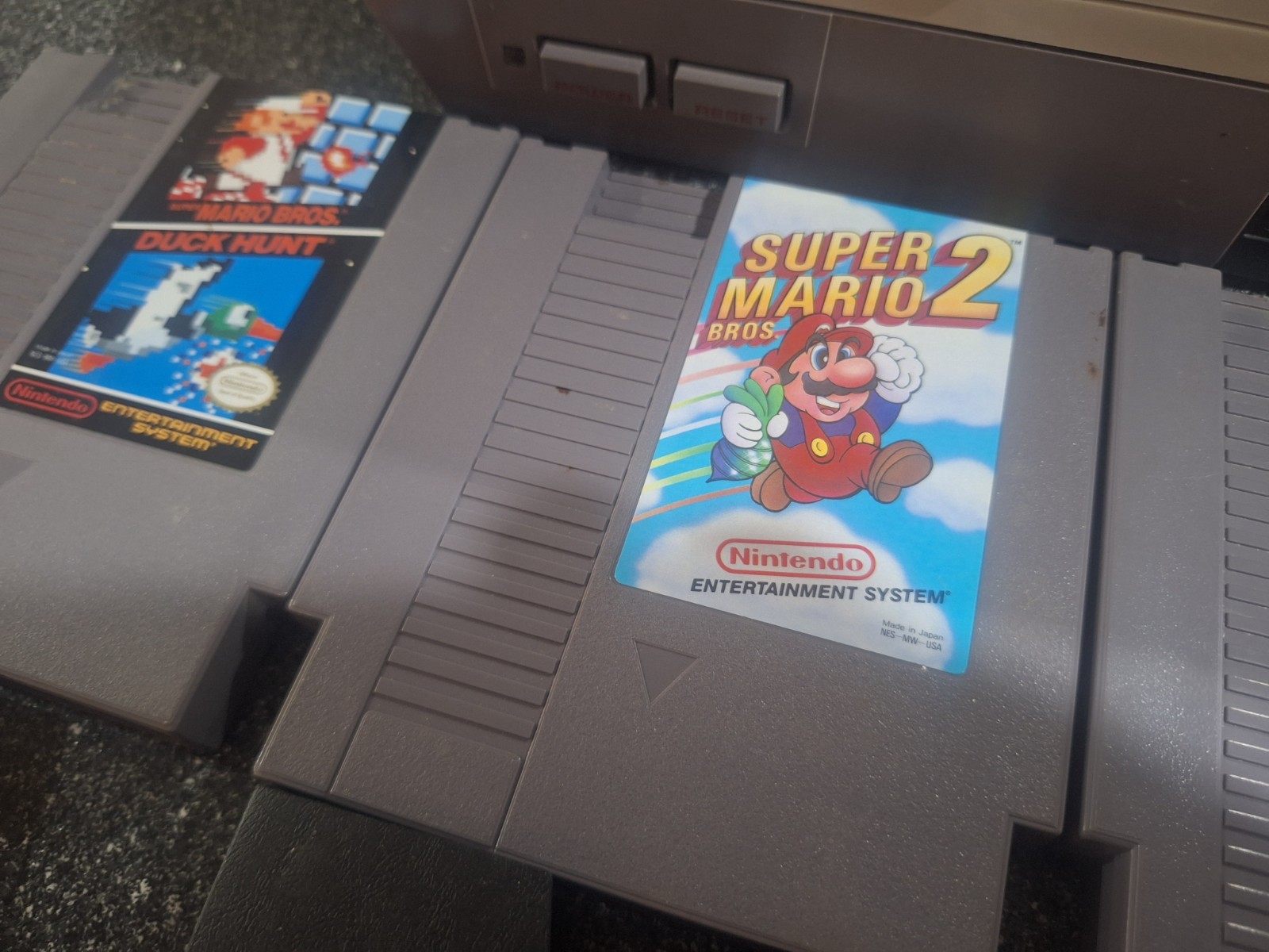 Original NES Nintendo Console Bundle With MARIO 1 2 3 TRILOGY Games TESTED