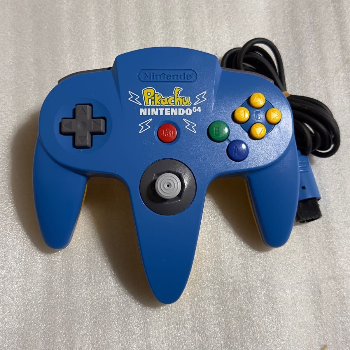 Nintendo 64 Console Pokemon Pikachu Blue Yellow Edition Woking Tested F/S