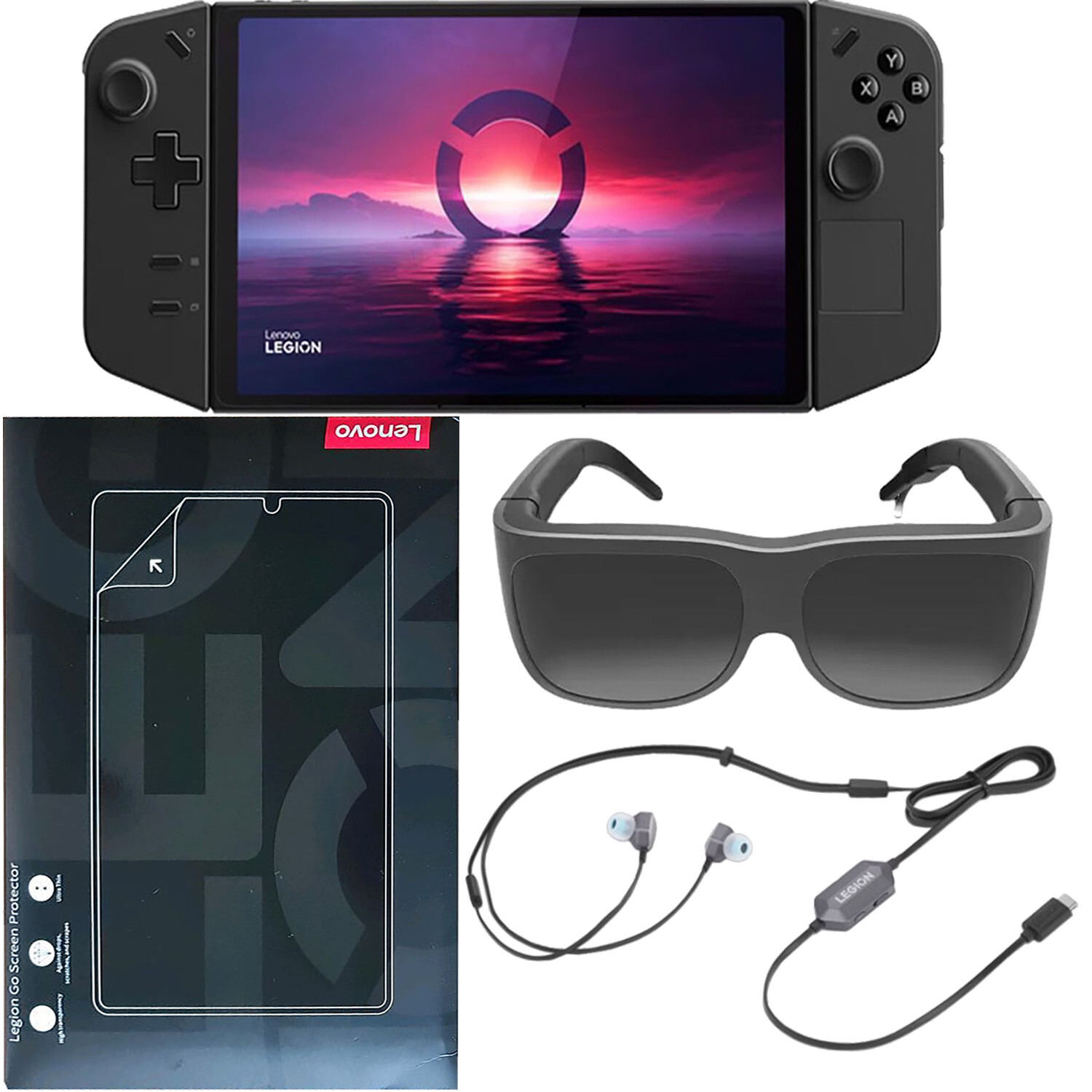 Lenovo Legion Go + Screen Protector + Headphones +Glasses Shadow Black 512GB NEW