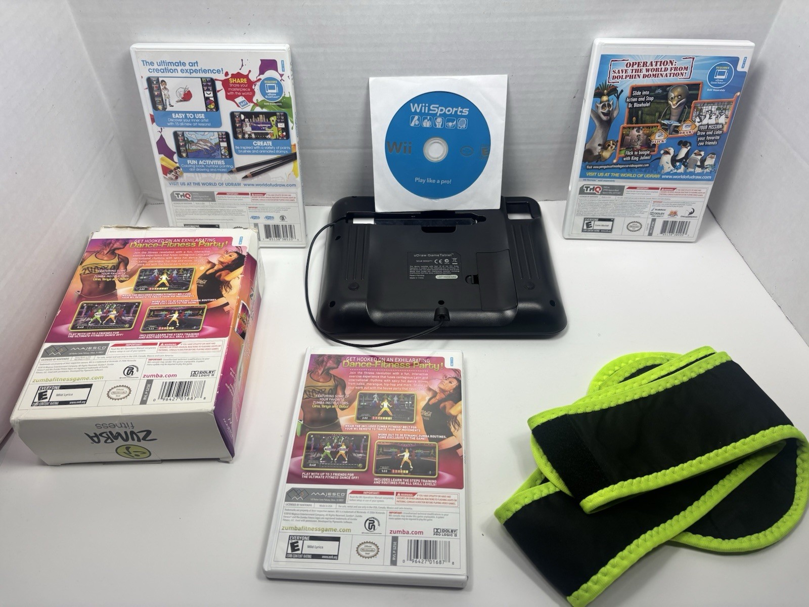 Nintendo Wii Mini Game Console Red Black RVL-201 Wii Sports Bundle | Tested