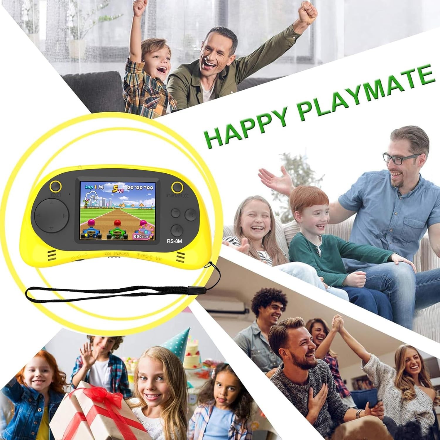 Kids Handheld Game Console 16-Bit 220 HD Games 2.5 Inch Portable Electronic Toy