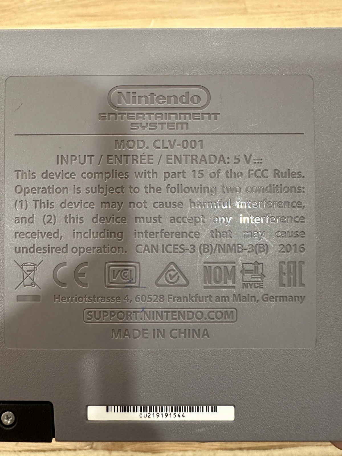 Nintendo NES Classic Edition CLV-001 Console Gray w/2 Controllers TESTED