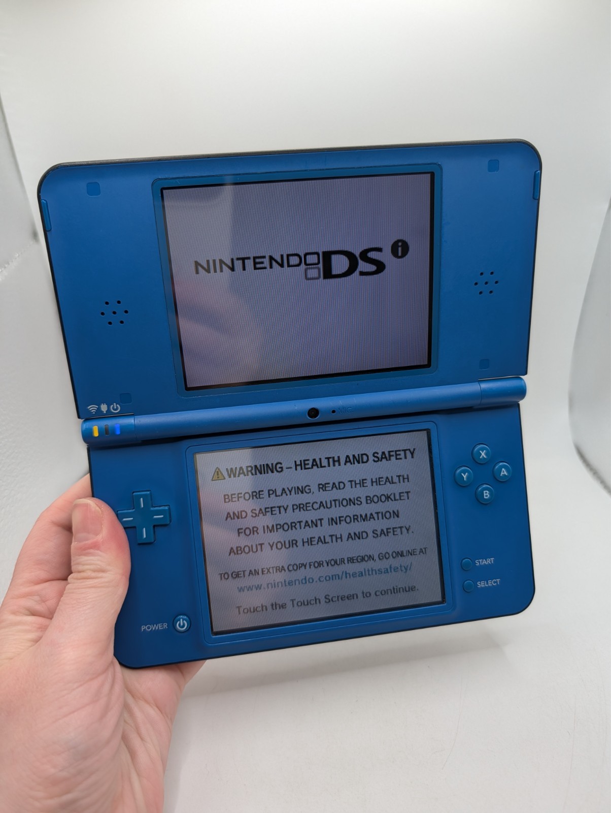 Nintendo DSi XL Blue Console Bundle w/ Charger & Mario DS Game UTL-001 USA READ