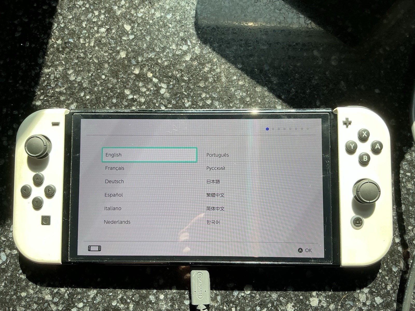 Nintendo Switch White Console with Base Accessories Excellent