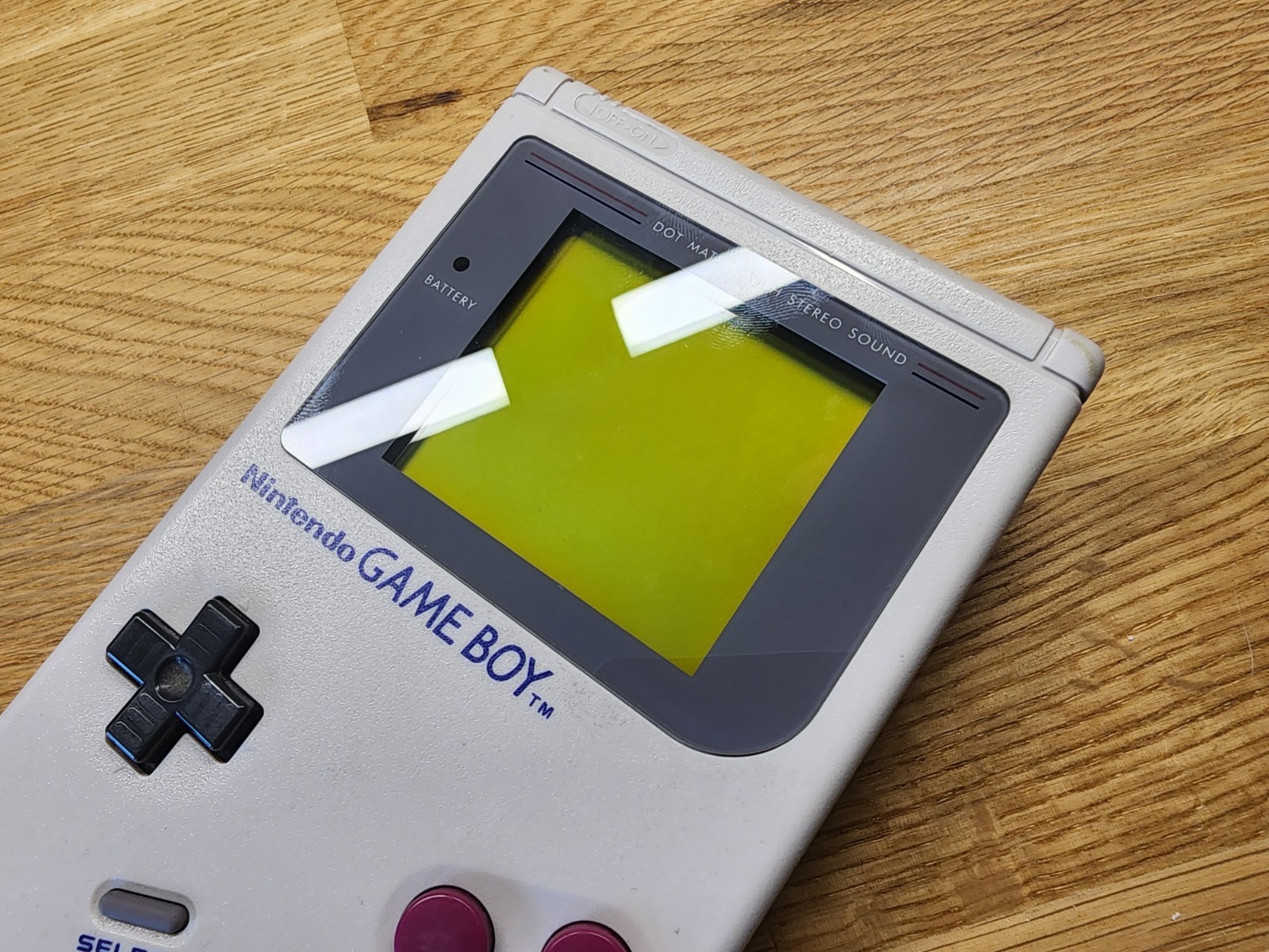 Original Nintendo Game Boy DMG Handheld Authentic RESTORED + Glass Screen & Game