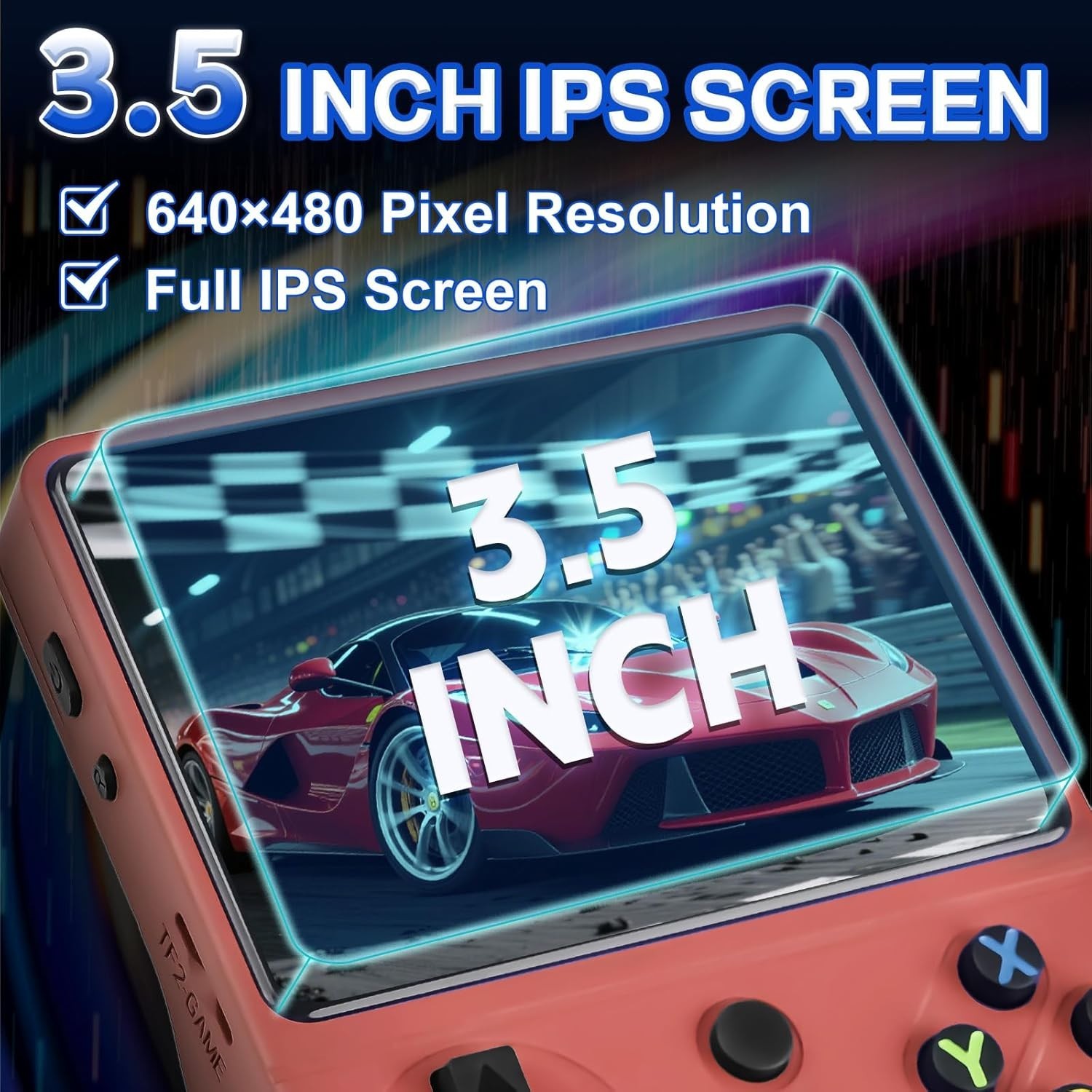 RG36PRO Retro Handheld Console – 30K+ Games, 64GB, 3.5″ IPS, Rechargeable, Red
