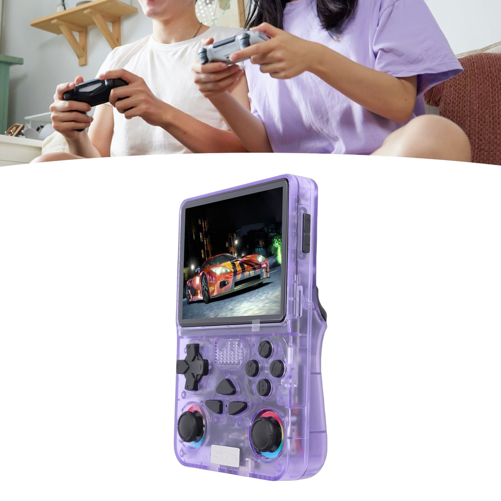 Retro Handheld Game Console 4 Inch Screen Built In 64GB Small Memory Card S FYZJ