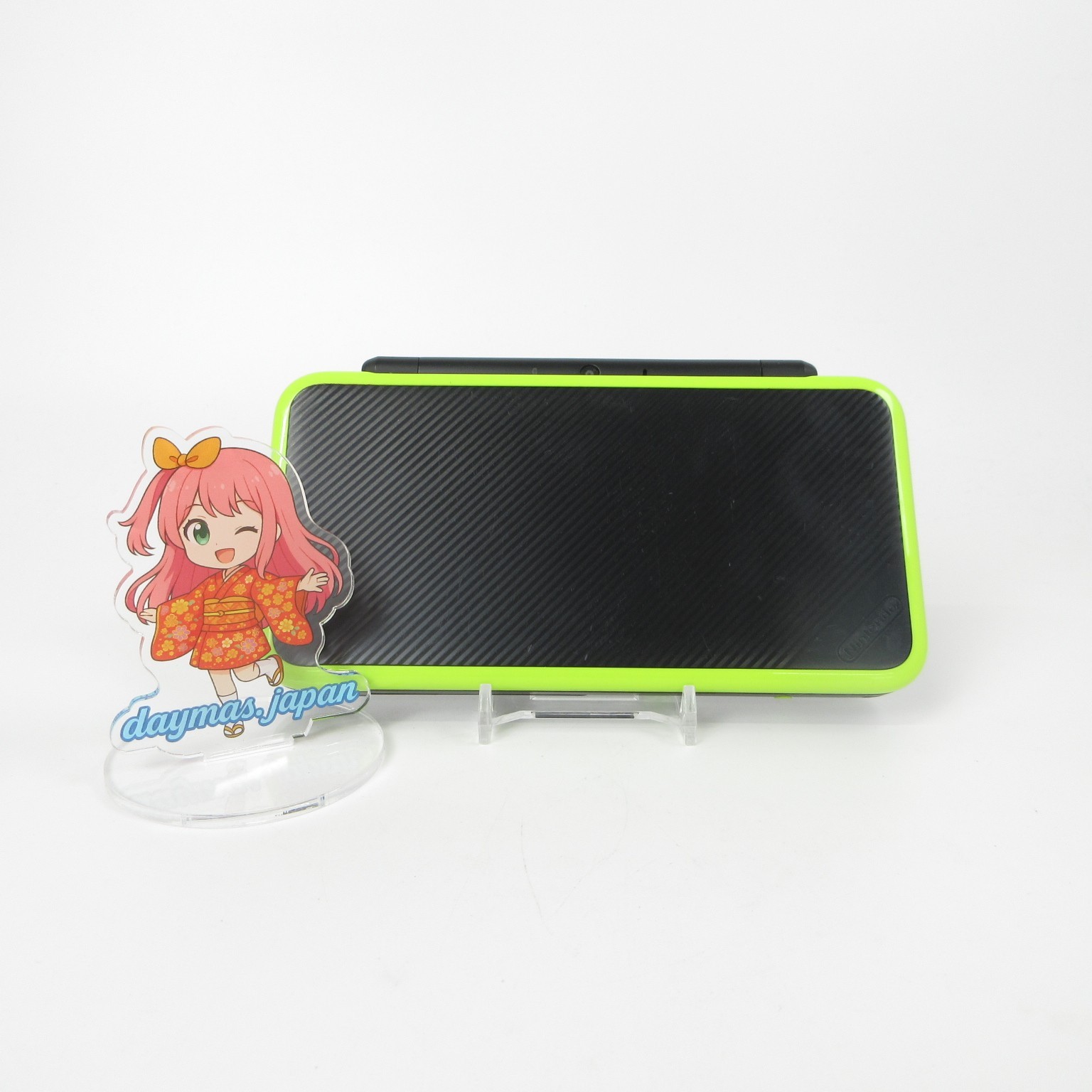 【Very Good】Nintendo New 2DS LL XL Black x Lime Console ONLY Japanese Ver. #Arr04