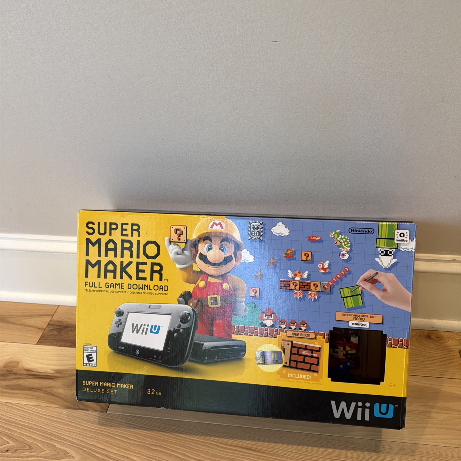 Nintendo Wii U Console Black WUP-101 w/GamePad,Amibo and Power Cords Tested