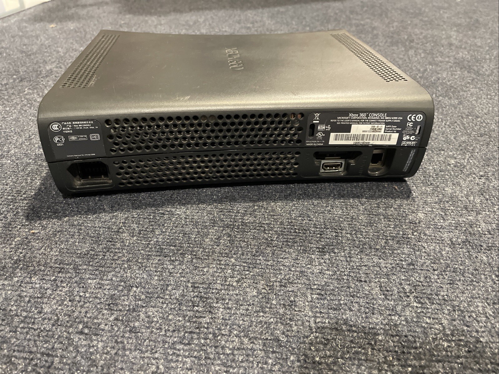 Microsoft Xbox 360 Elite Console – Black For Parts Not Working