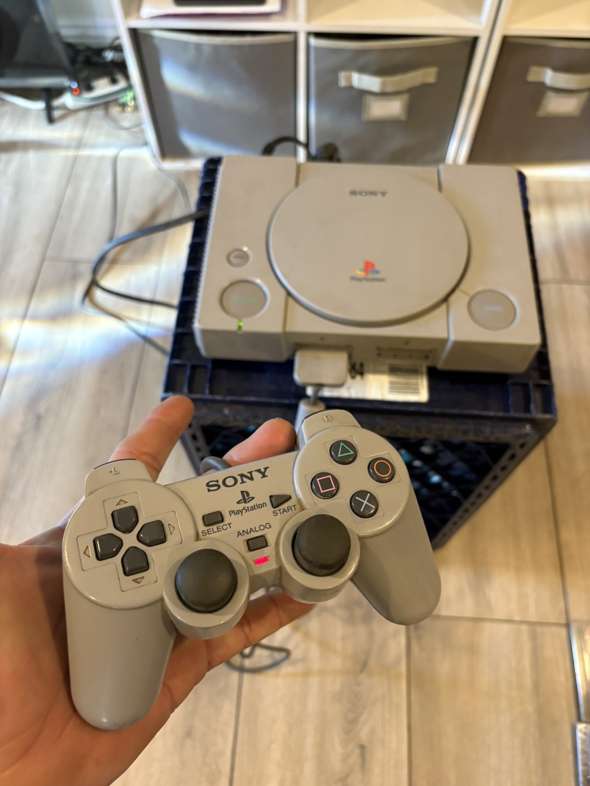 Sony PlayStation 1 PS1 Original Console System Bundle 9 games Tested and Works