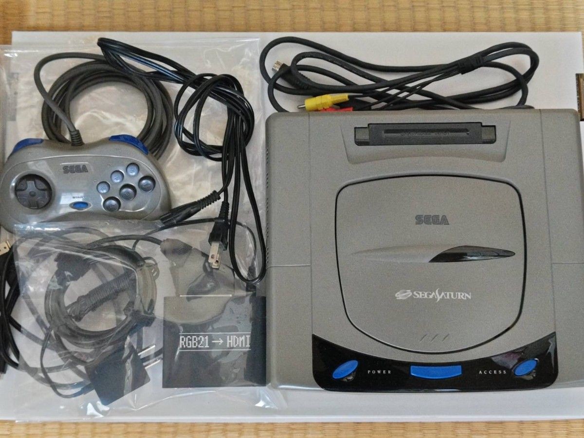 Sega Saturn Console Power Memory RGB HDMI Converter Tested Japan