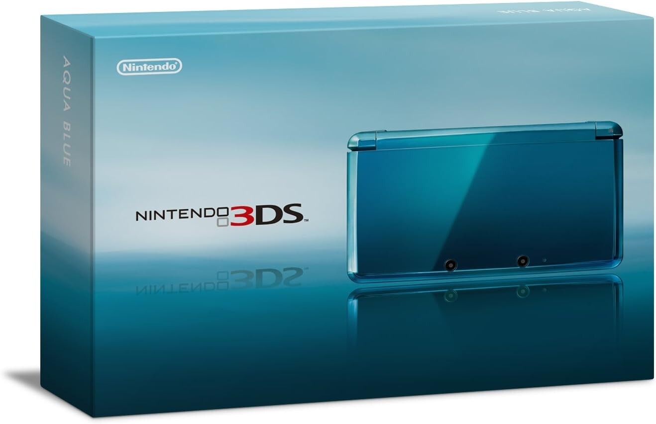 Nintendo 3DS Aqua Blue Video game Console portable size wifi 2011 CTR-001 Japan