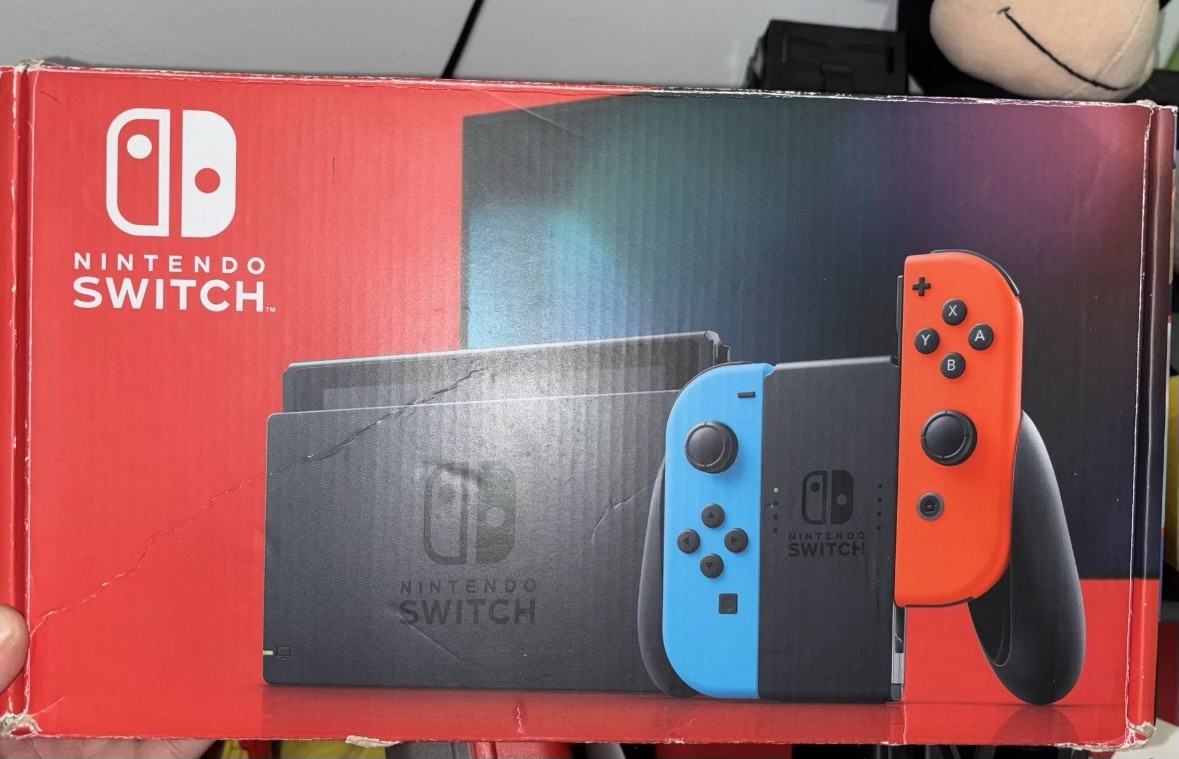 Nintendo Switch Console Black Neon Red/Blue Joy-Con Wi-Fi HDMI USB-C