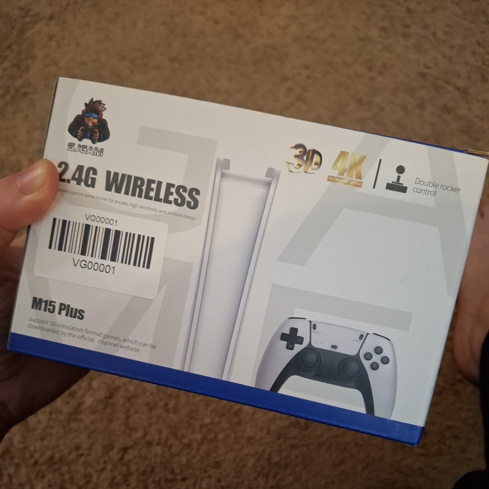SJGAM- 2.4G Wireless Gamestick 40k Games w/2 Controllers- White ***