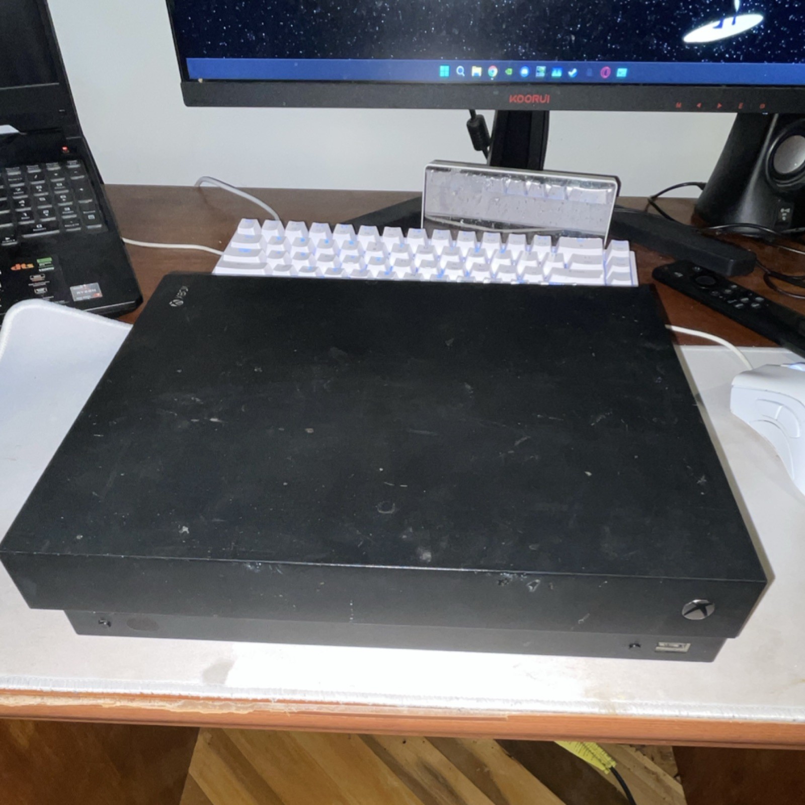 Microsoft Xbox One X Black Console with Transparent Controller, Blu-Ray, Wi-Fi