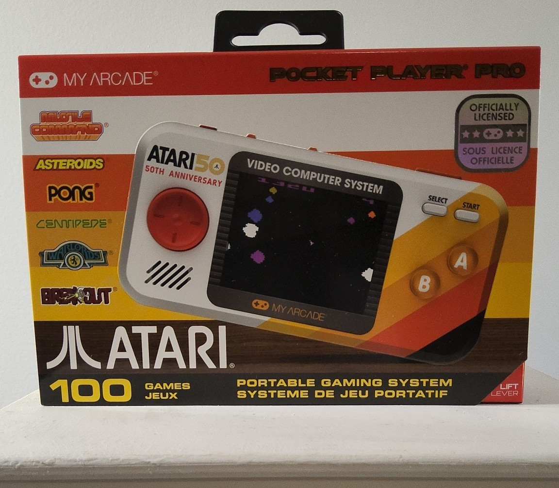 My Arcade Pocket Player Pro Atari 50th Handheld, 100 Built-In Games, USB-C