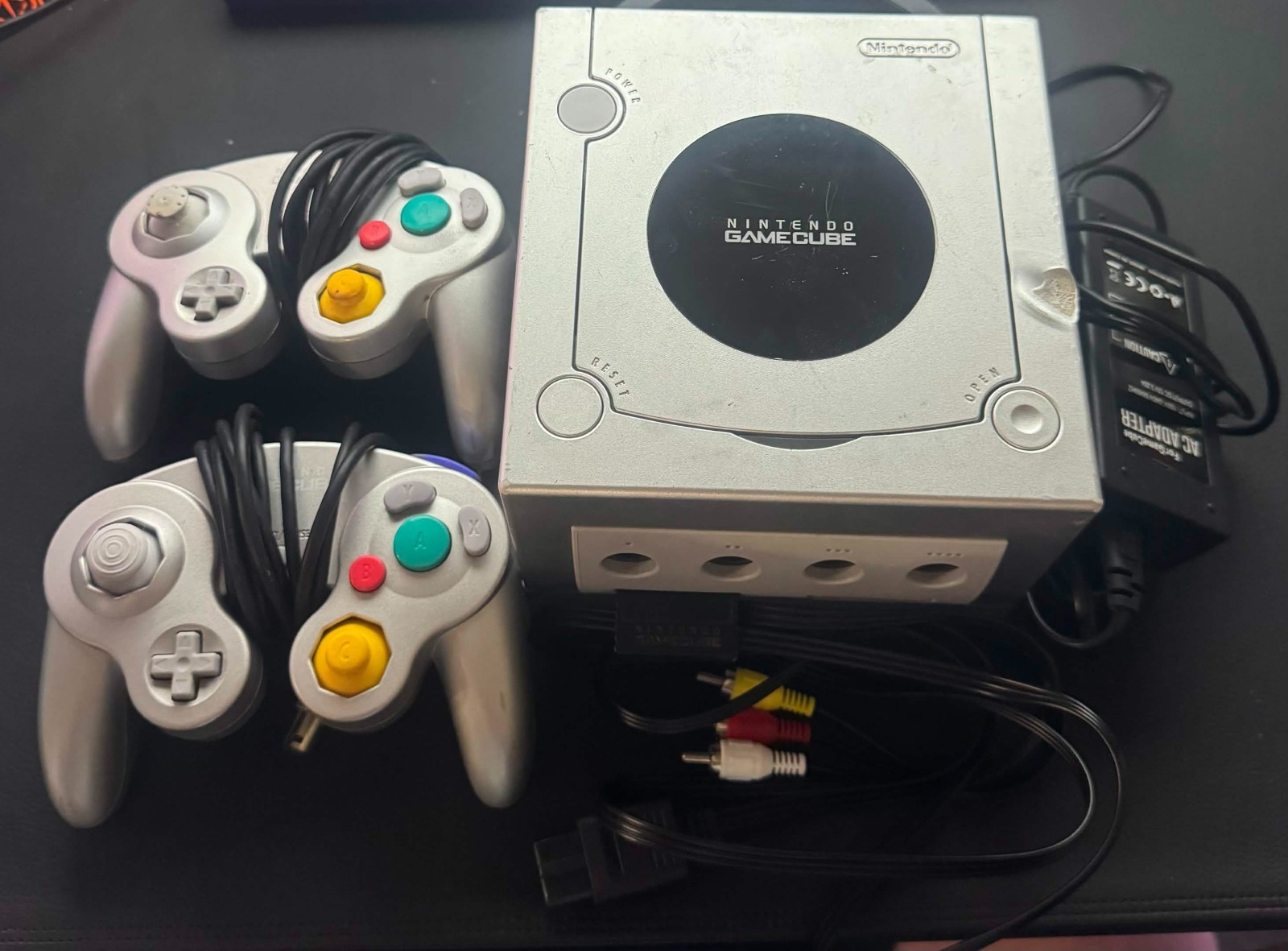 Nintendo GameCube Platinum Console – Silver Damaged *READ DESCRIPTION*