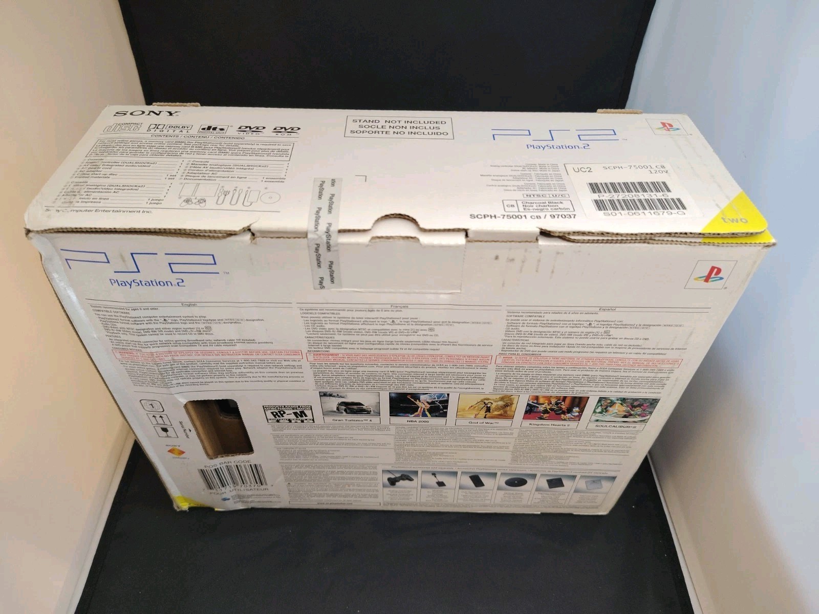 Sony PlayStation 2 PS2 Slim Charcoal Black Console SCPH-75001CB Brand New Sealed
